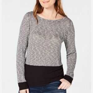 INC International Concepts Metallic-Scoop-Neck Layered  Sweater